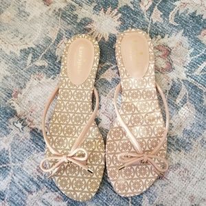 Kate Spade Mistic blush pink thong flip flop